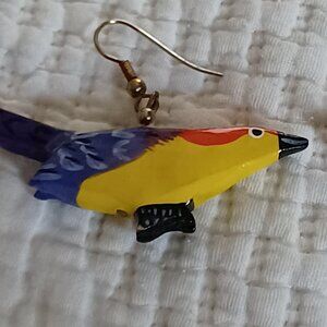 Pair of bird image earrings